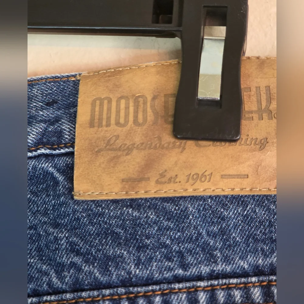 Moose Creek Plaid Lined Blue Jeans Size 34 X 32